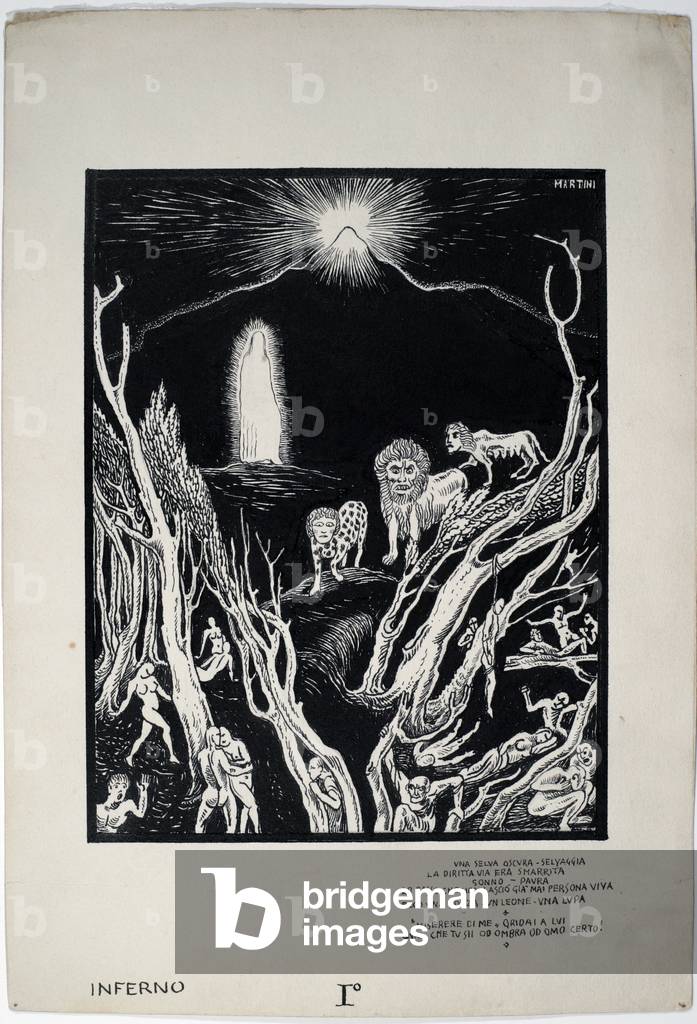 Dantesque Album (Album Dantesco), 1920-30 (pencil, Indian ink, gouache)