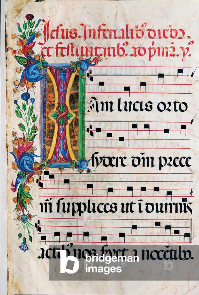 Psalter with weekday holiday day Hymns according to the Roman Curia tradition, (illuminated manuscript)