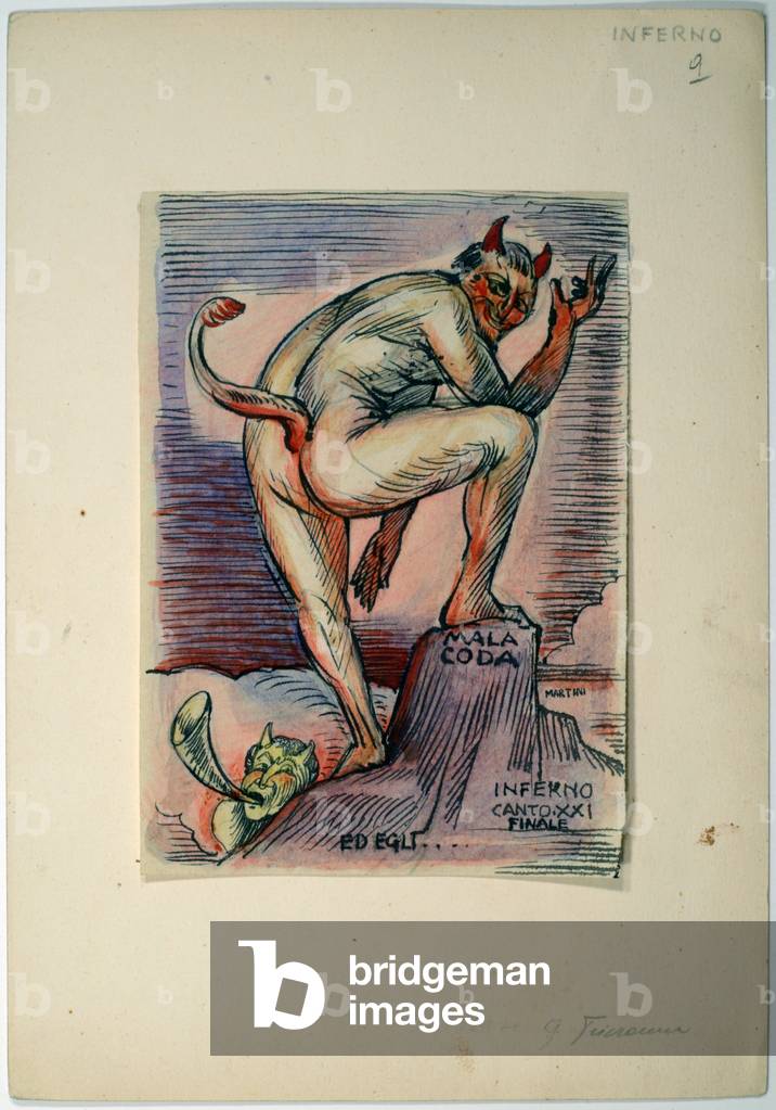 Dantesque Album (Album Dantesco), 1920-30 (pencil, Indian ink, gouache)