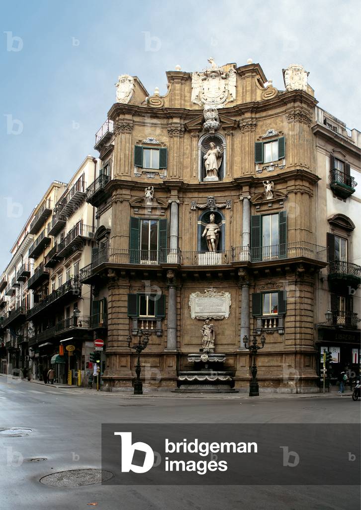 Palermo, Piazza Vigliena, the `Quattro Canti', 1608
