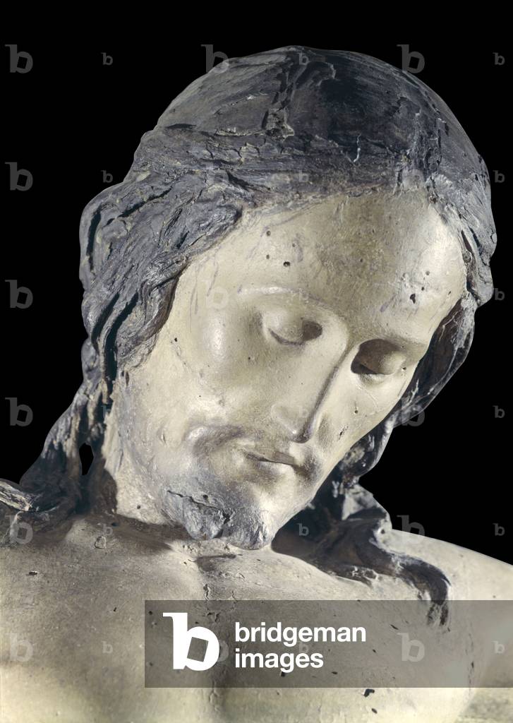 Crucifix, by Unknown Artist, 1494, 15th Century, polychrome wood