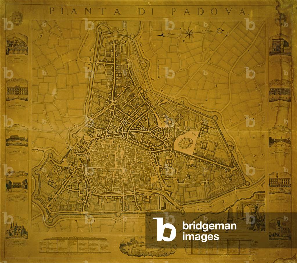 Map of Padua, 1779-1784 (engraving)