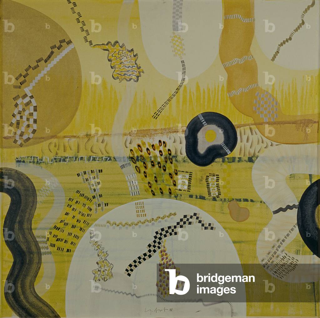 Railroad Rhythms (Ritmi dell'autostrada), by Sergio Dangelo, 1961, 20th Century, tempera on canvas