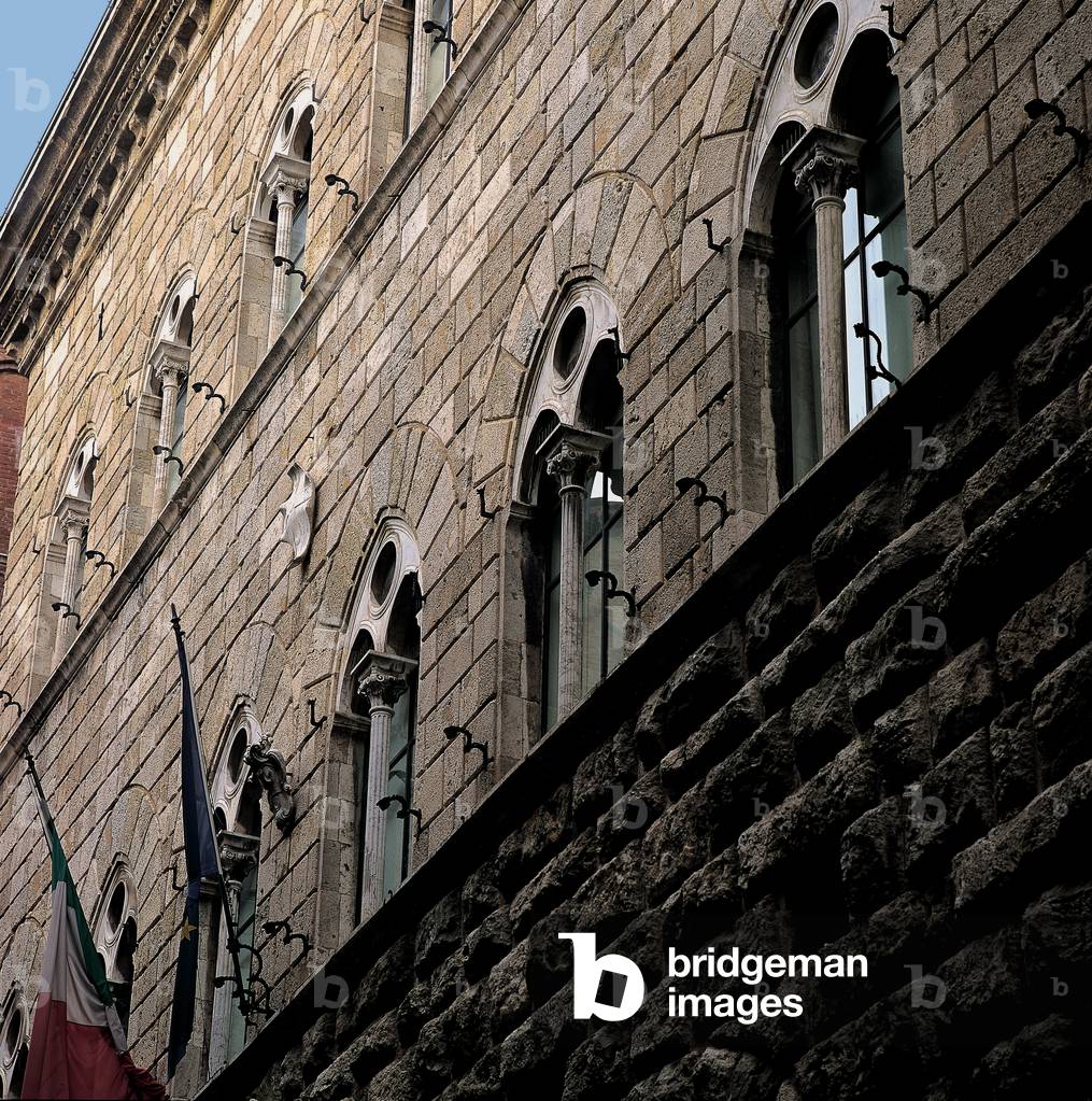 Facade of Palazzo of Caterina Piccolomini (Palazzo delle Papesse), Siena,