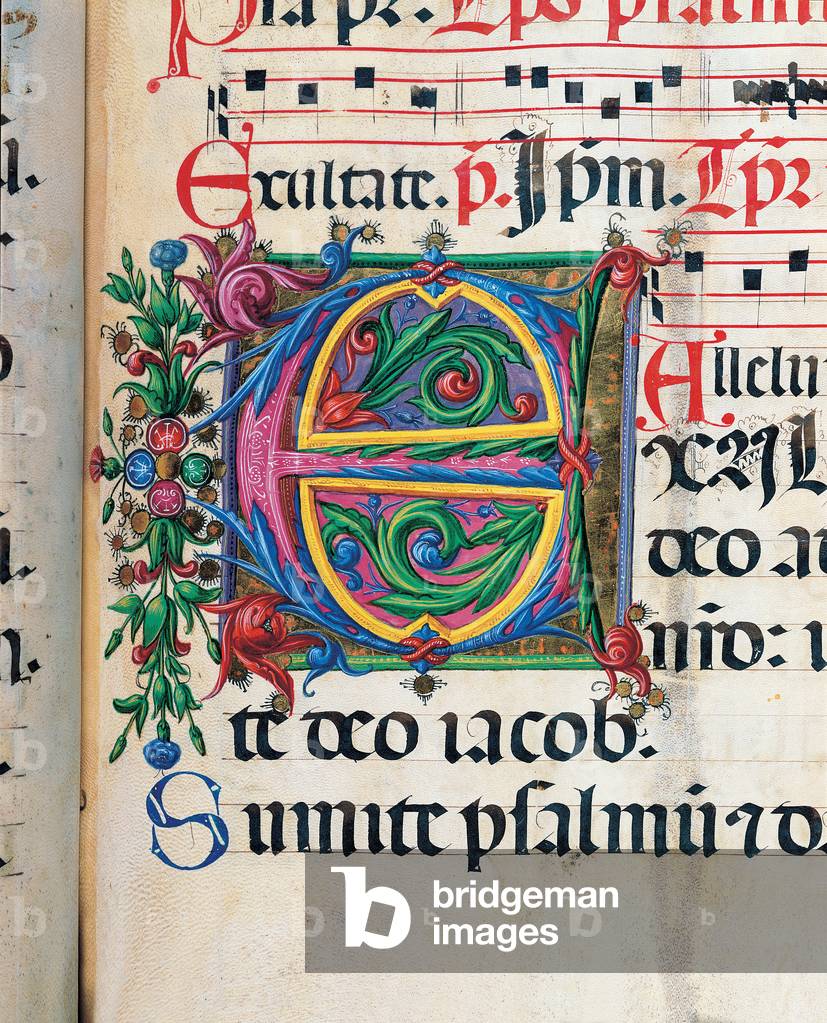 Psalter with weekday holiday day Hymns according to the Roman Curia, 1474 (illuminated manuscript)