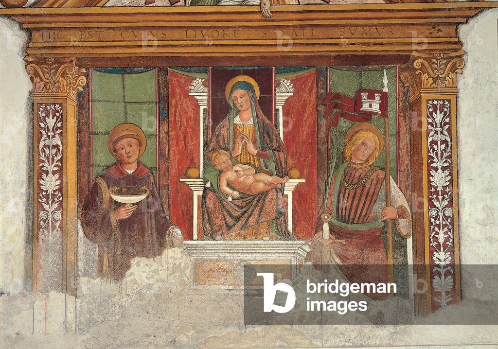 Madonna and Child with Saints, (fresco)