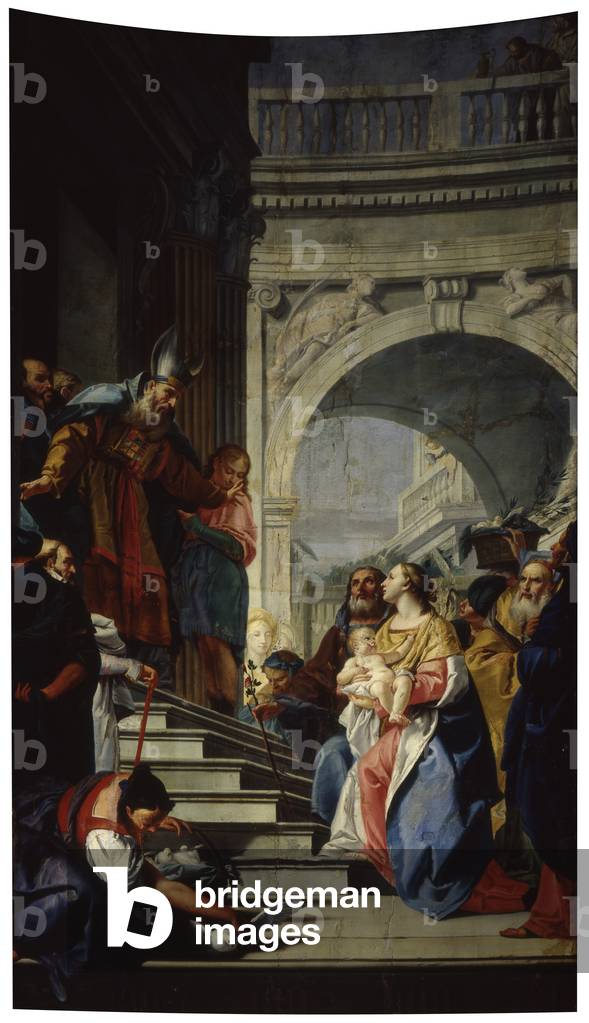 Presentation at the Temple, by Francesco Lorenzi, 1763, 18th Century, canvas