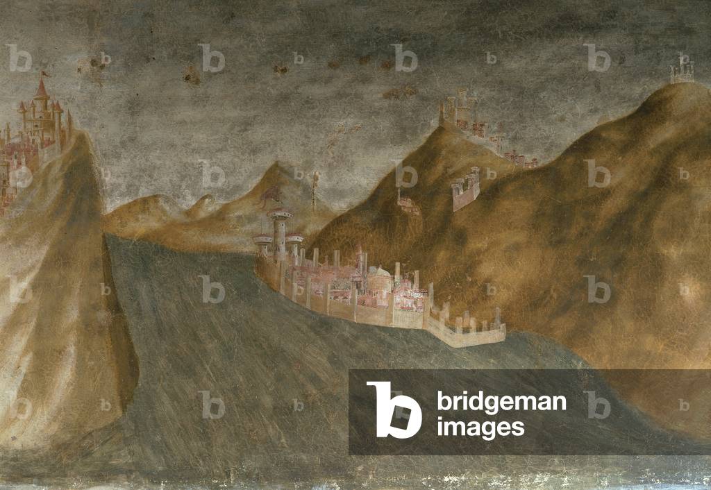 Imaginary Landscape (Hungarian Landscape in Veszprem), 1435 (fresco)
