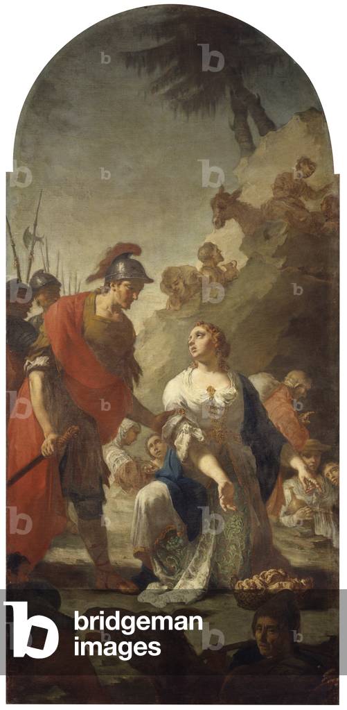 Abigail appeases David, by Francesco Capella, 1769, 18th Century, canvas