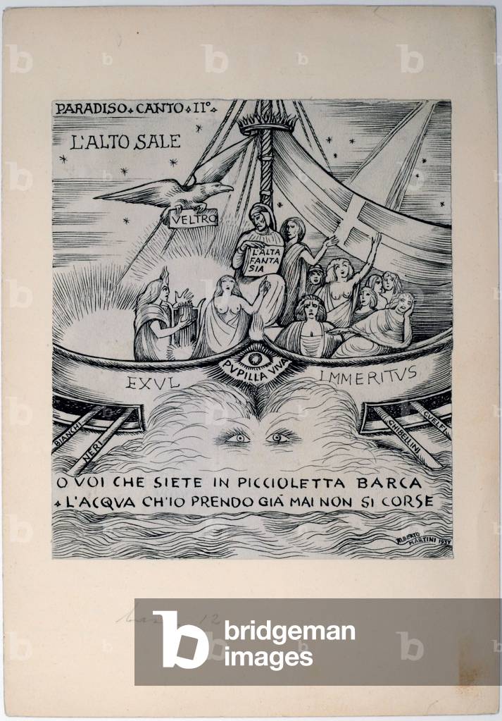 Dantesque Album (Album Dantesco), 1920-30 (pencil, Indian ink, gouache)
