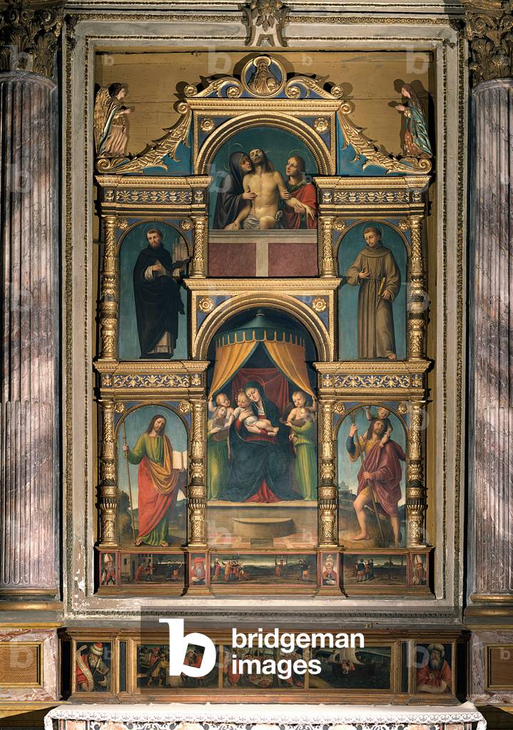 Polyptych with Madonna and Child Enthroned (panel)