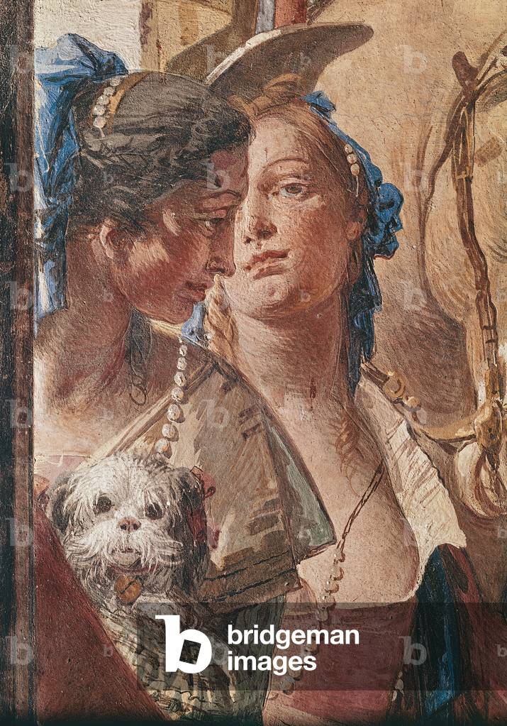 Meeting of Mark Antony and Cleopatra (Incontro tra Antonio e Cleopatra), by Giambattista Tiepolo, 1747 - 1750, 18th Century, fresco