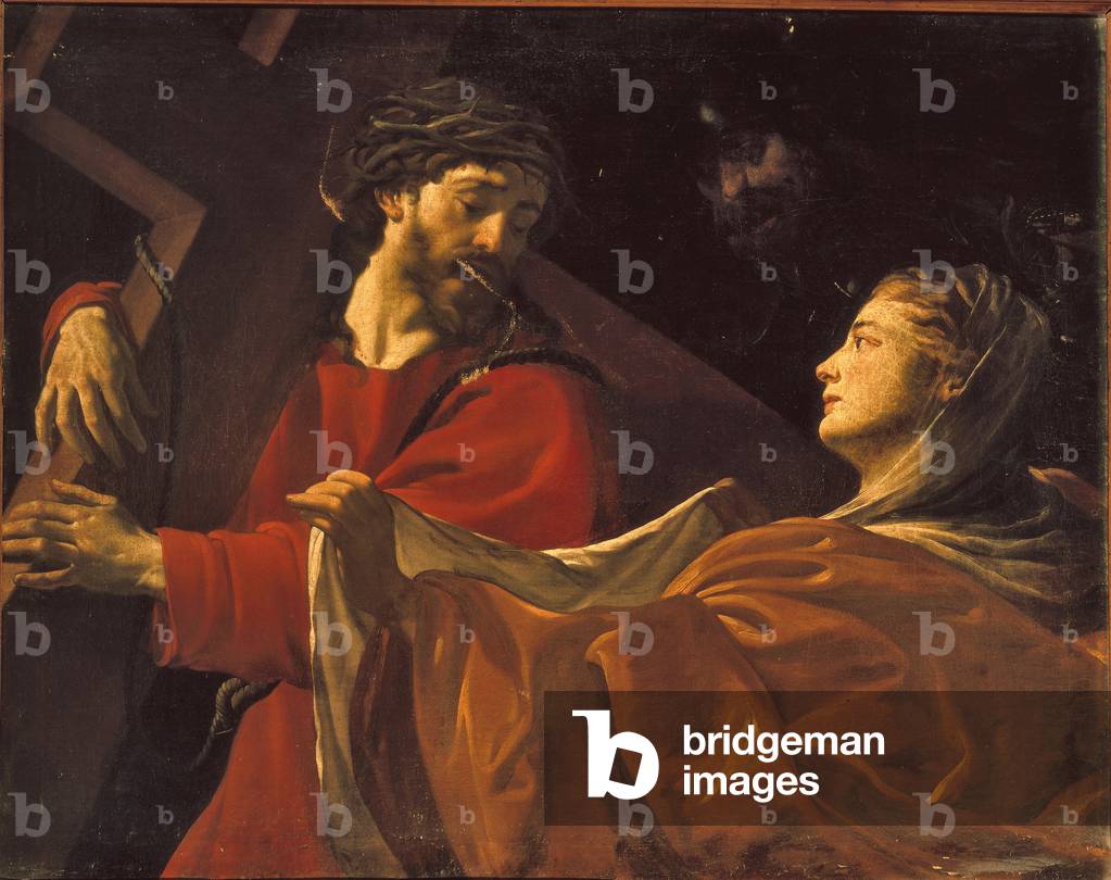 Christ and Veronica (Cristo e la Veronica), by Dutch or French artist, 1620, 17th Century, oil on canvas, 104 x 133 cm