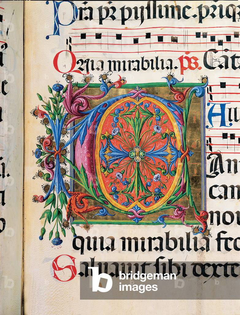 Psalter with weekday holiday day Hymns according to the Roman Curia, 1474 (illuminated manuscript)