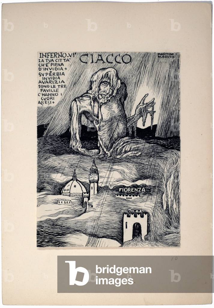 Dantesque Album (Album Dantesco), 1920-30 (pencil, Indian ink, gouache)