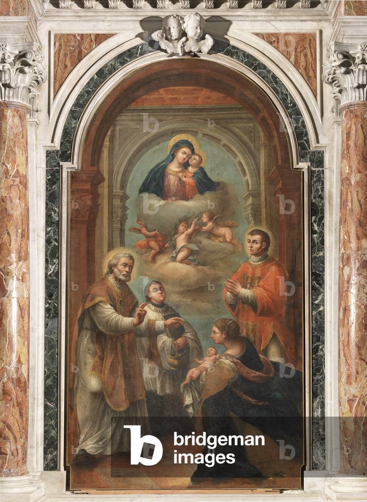 Madonna and Child with Saints, by Matteo Furlanetto, 18th Century, oil on canvas