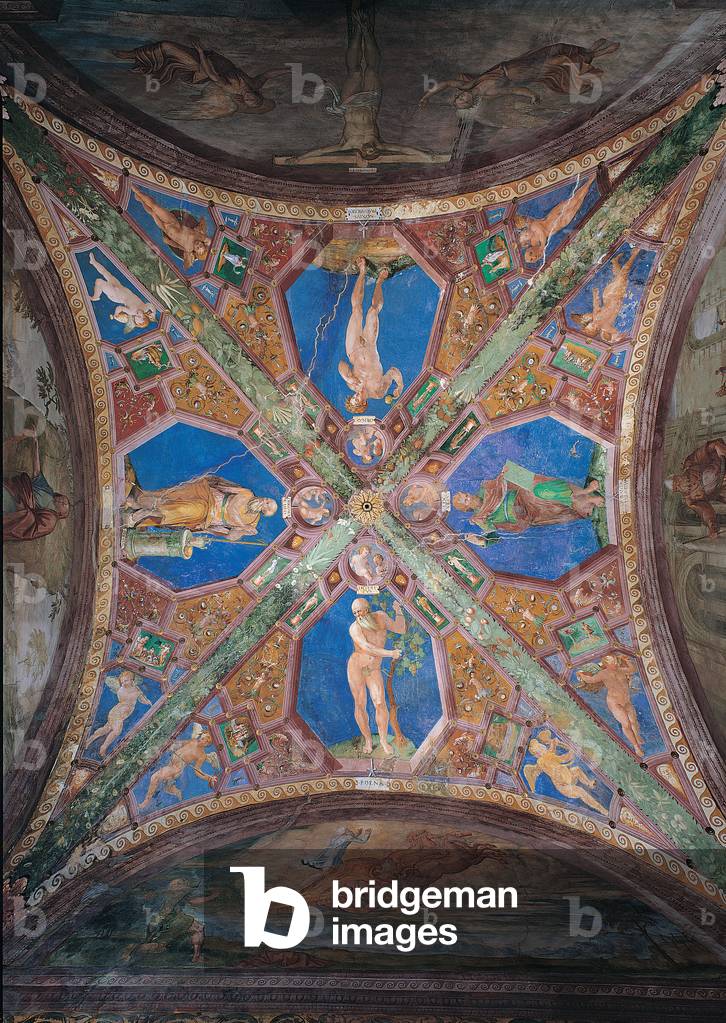 Vault with Adam, Noah, Moses, Melchisedec, (fresco)