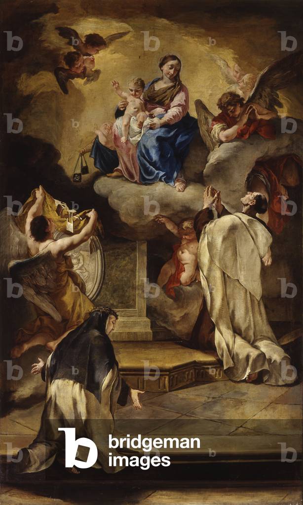 Madonna of the Carmelo, by Francesco Polazzo, 1737, 18th Century, canvas