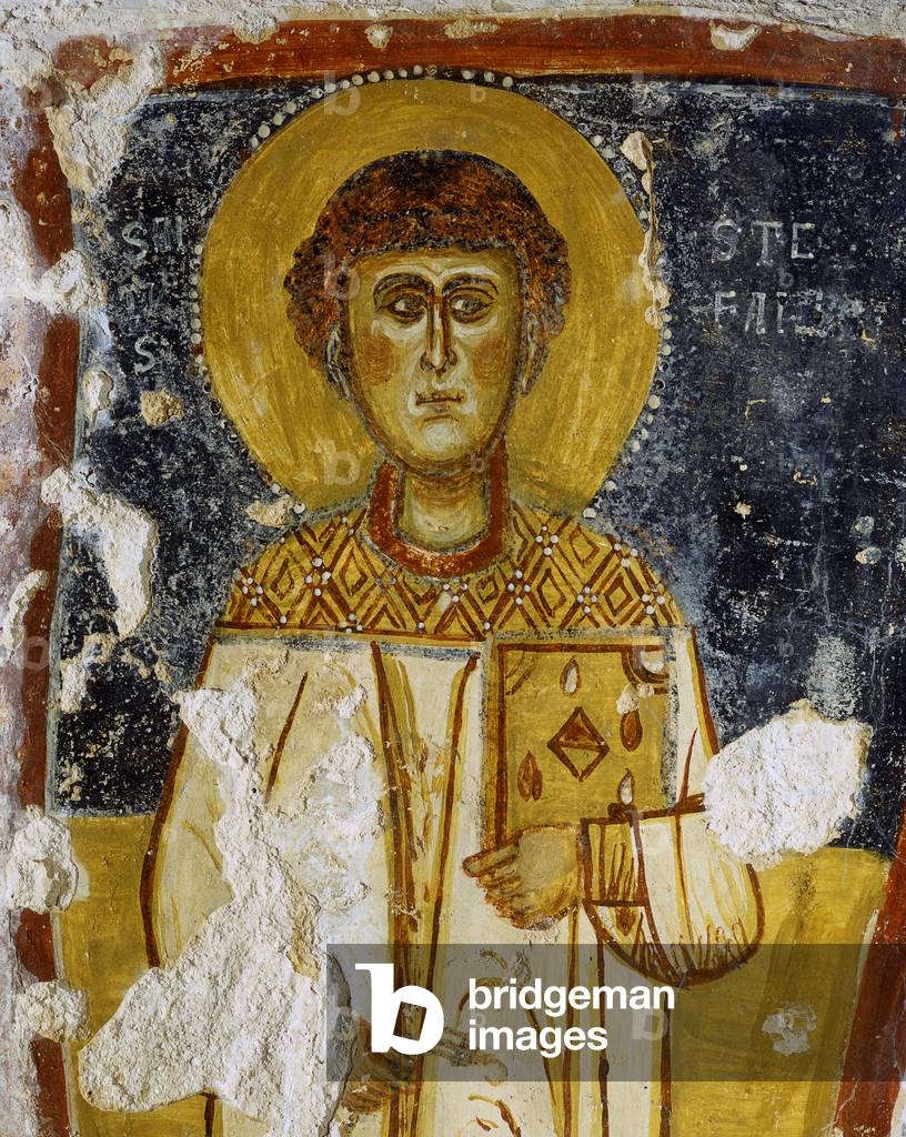 Saint Stephan, by Unknown Artist, 11th Century ca., fresco
