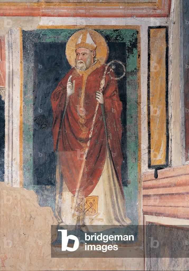 Holy Bishop, 1385 (fresco)
