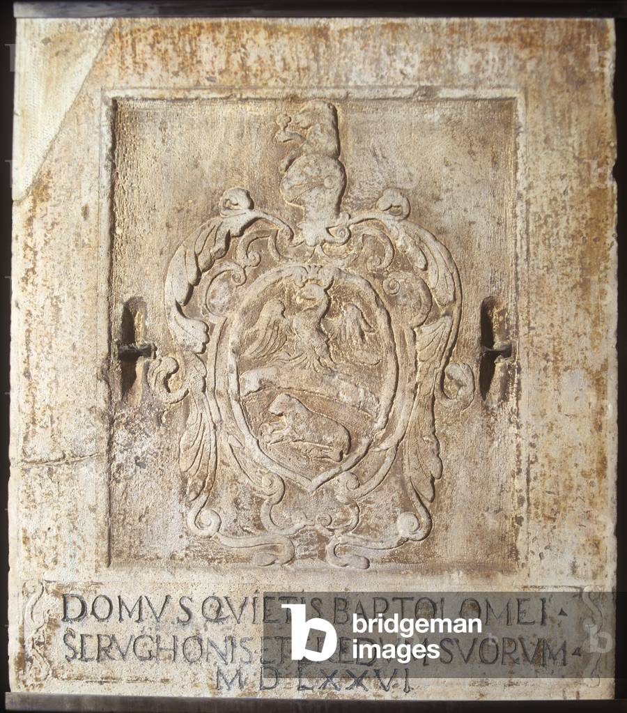 Coat of Arms of the Serughi Family (Stemma della famiglia Serughi), second half of the 16th Century, stone