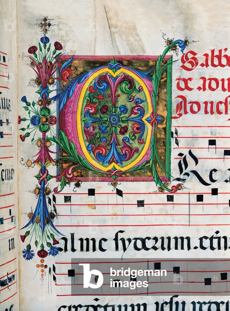 Psalter with weekday holiday day Hymns according to the Roman Curia tradition, (illuminated manuscript)