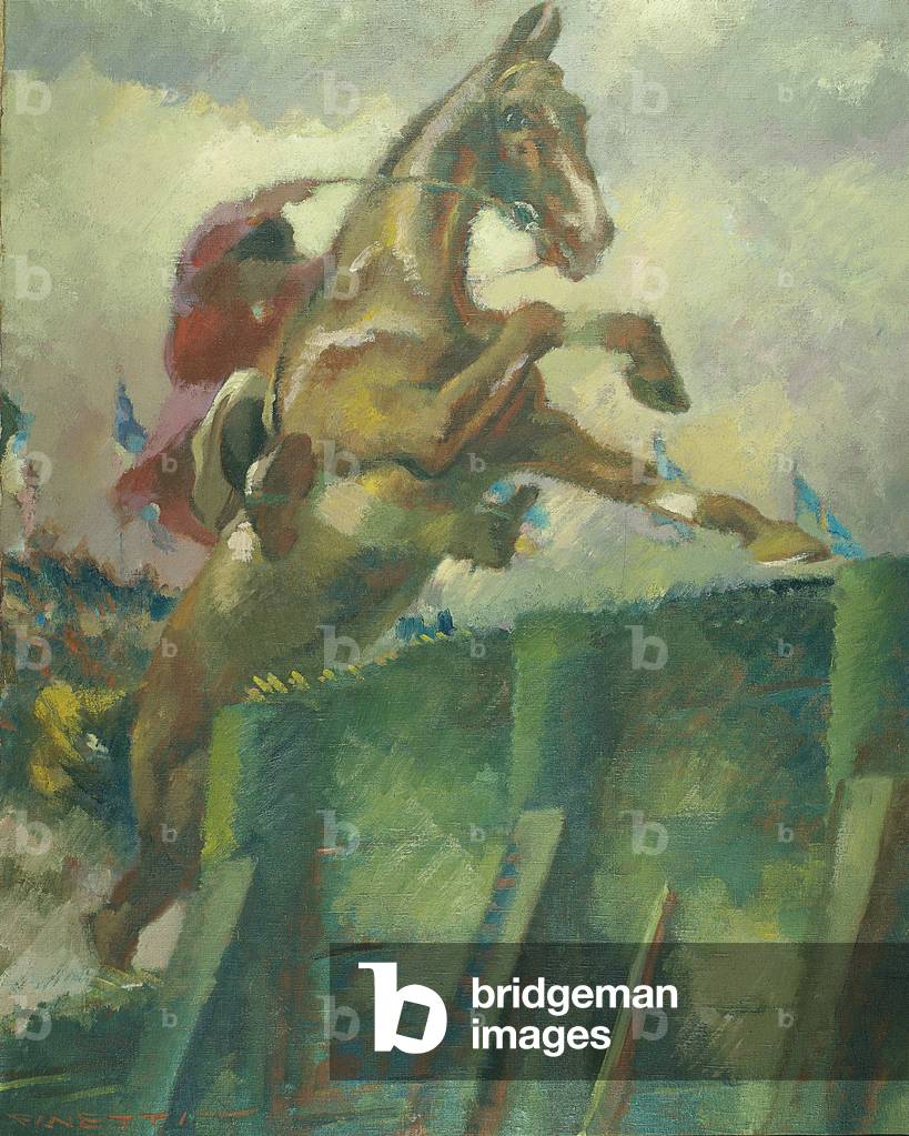 Equestrian Competition, 1928 (oil on canvas)