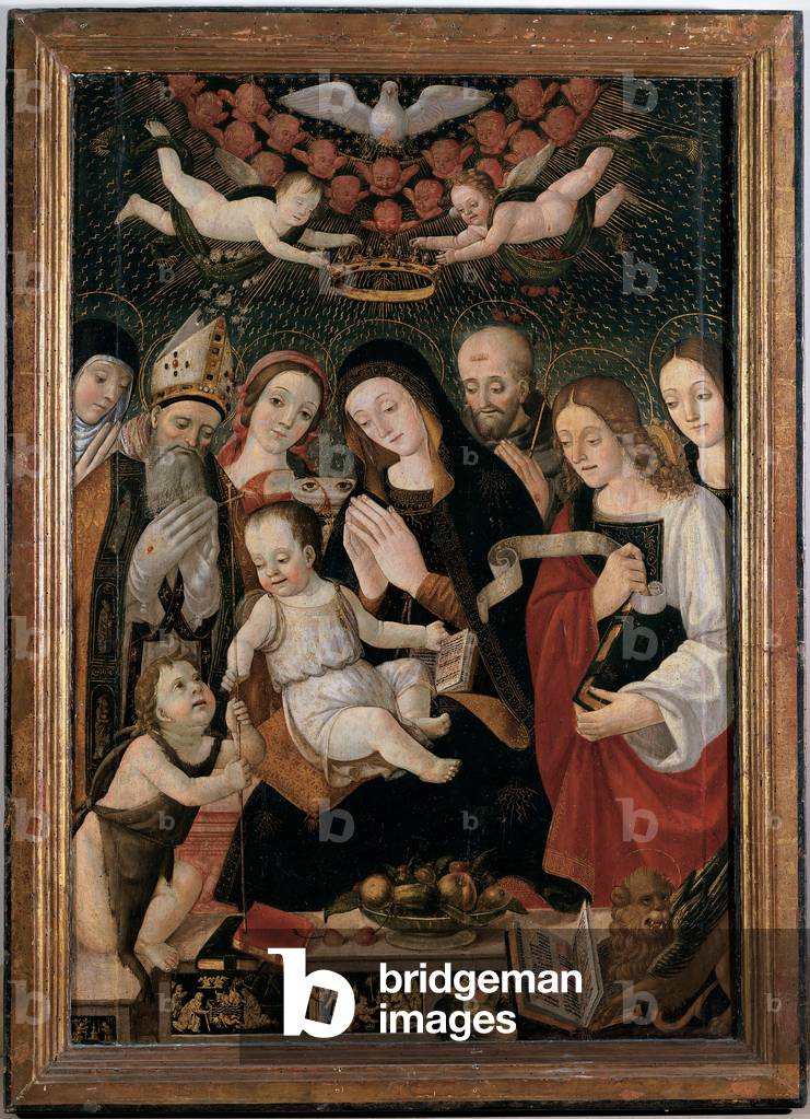 Madonna and Child with Saints, (canvas)