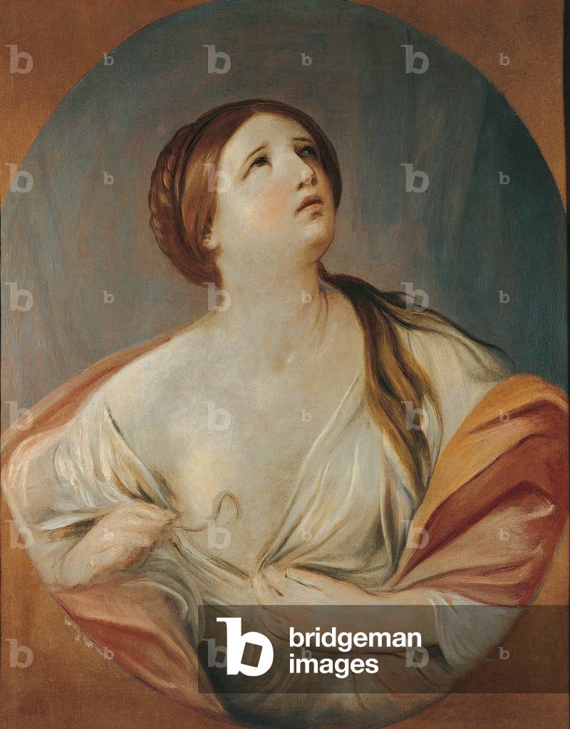 Cleopatra, by Guido Reni, 1635 - 1642, 17th Century, oil on canvas, 92 x 72 cm