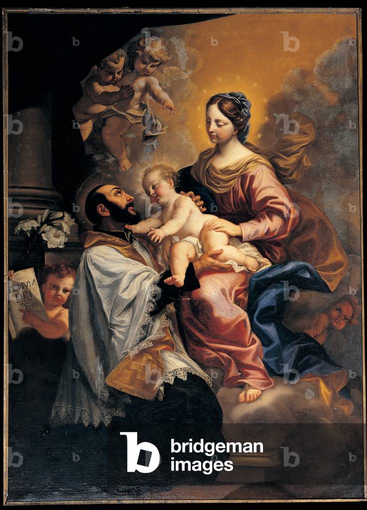 Madonna and Child and St Gaetano Thiene, (canvas)