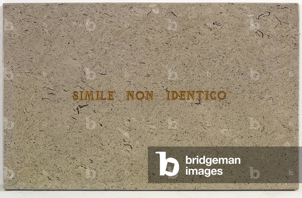 Similar, but not the Same (Simil, non identico), 1971 (marble plaques)