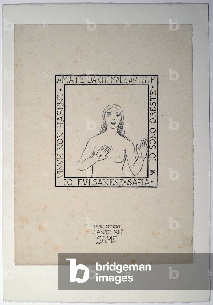 Dantesque Album (Album Dantesco), 1920-30 (pencil, Indian ink, gouache)