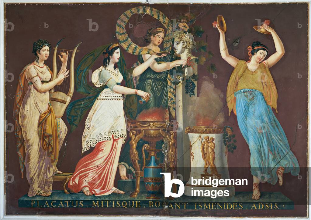 Vestals (Vestali, by Agostino Comerio, 1817, 19th Century, encaustic