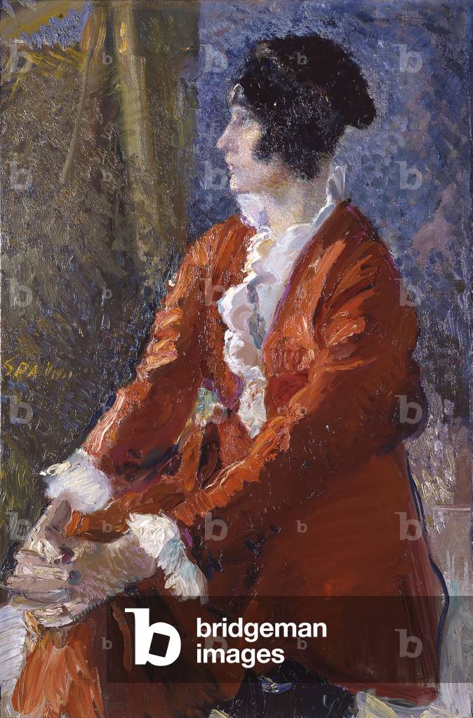 Model in Red, by Armando Spadini, 1914, 20th Century, oil on canvas