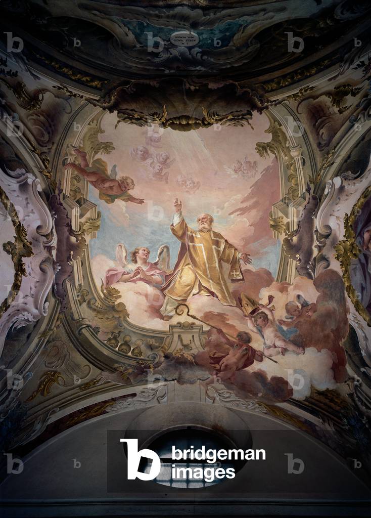 Glory of St Benedict, (fresco)