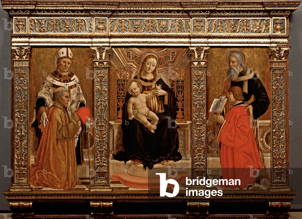 Assiano Triptych, (wood carved, painted and gilded)