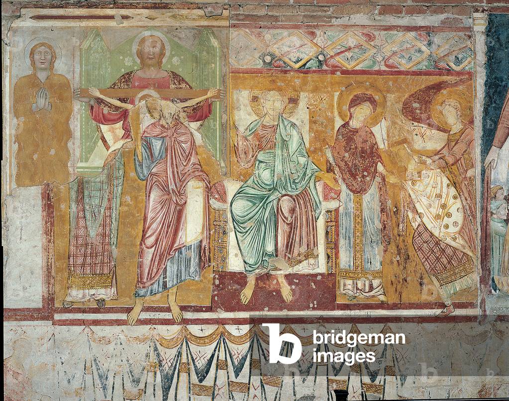 Adelard is presented to Christ by the Virgin, (fresco)