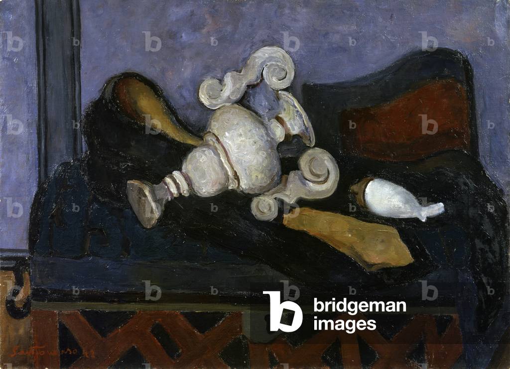 Still Life, by Giuseppe Santomaso, 1942, 20th Century, oil on canvas