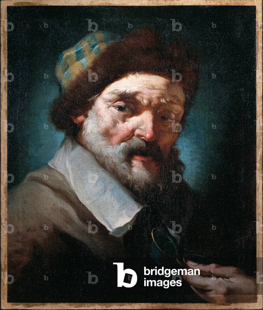 Portrait of an Old Man, attributed to Domenico Fedeli also known as Maggiotto, 17th Century, oil on canvas