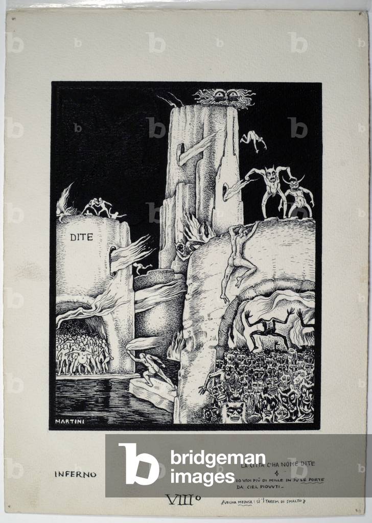 Dantesque Album (Album Dantesco), 1920-30 (pencil, Indian ink, gouache)