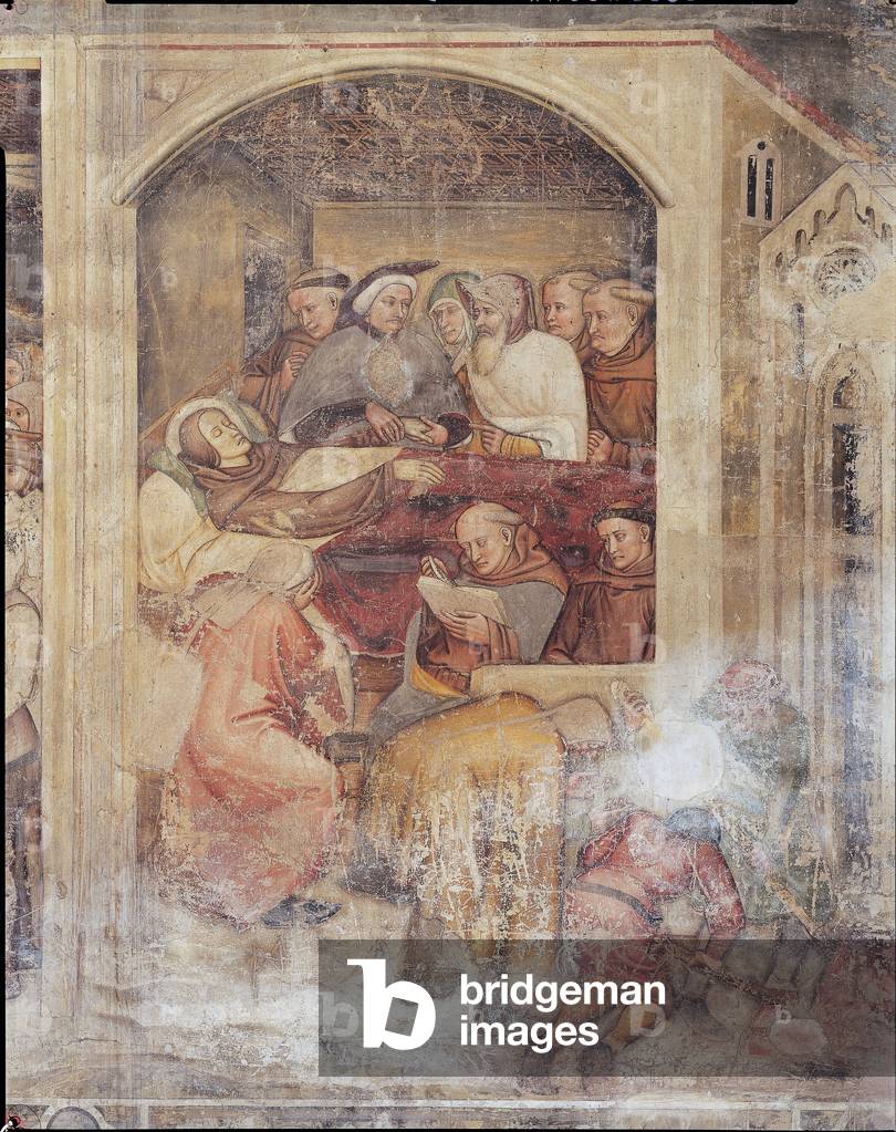 Scenes from the Life of St Louis of Anjou: The Death of the Saint, 1375 (fresco)