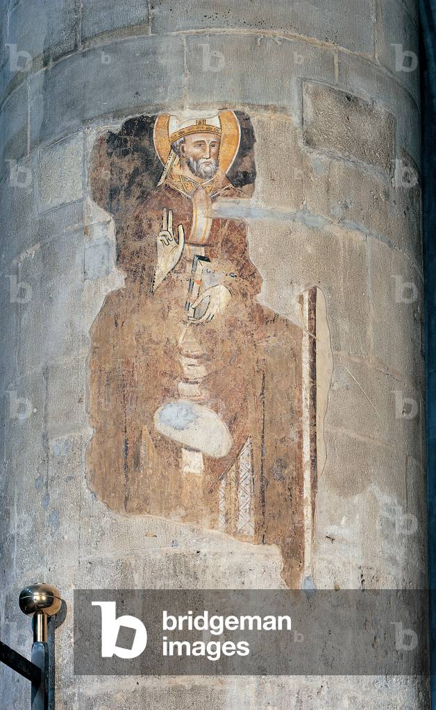 Saint Bishop, (fresco)