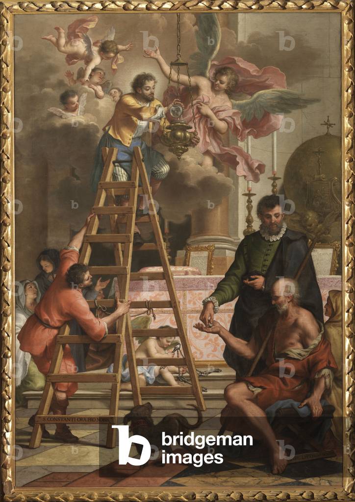 Two episodes from the St. Costanzo's life, by Bartolomeo Litterini, 1730, 18th Century, oil on canvas