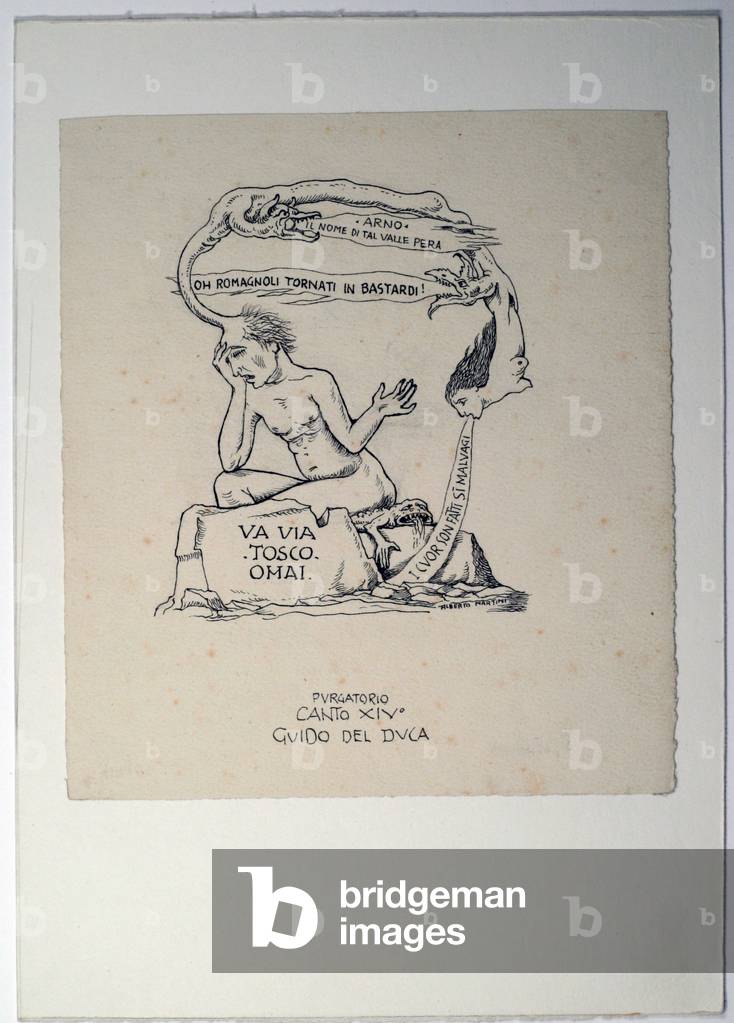Dantesque Album (Album Dantesco), 1920-30 (pencil, Indian ink, gouache)