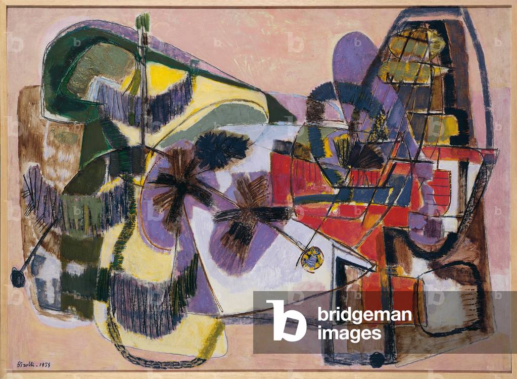 The thresher, by Renato Birolli, 1954, 20th Century, oil on canvas