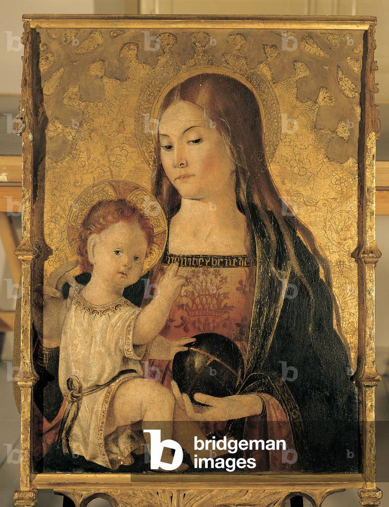 Madonna with Child, (tempera on board)