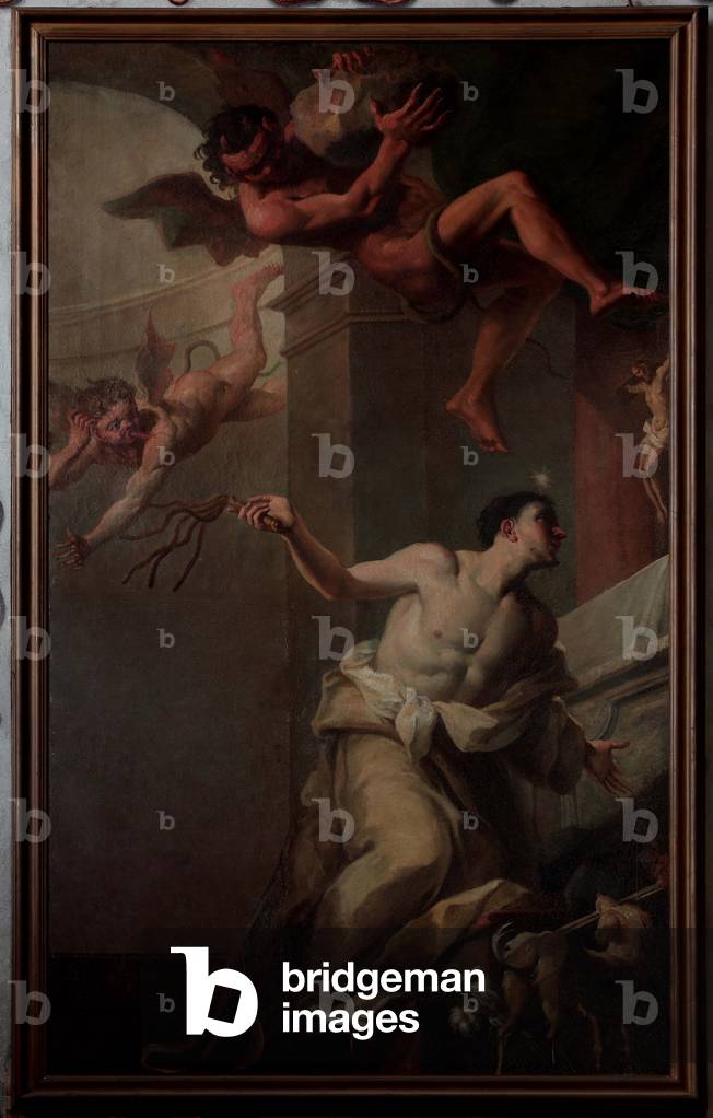 The St. Dominic's Temptation, by Paolo Pannelli, 1720, 18th Century, oil on canvas