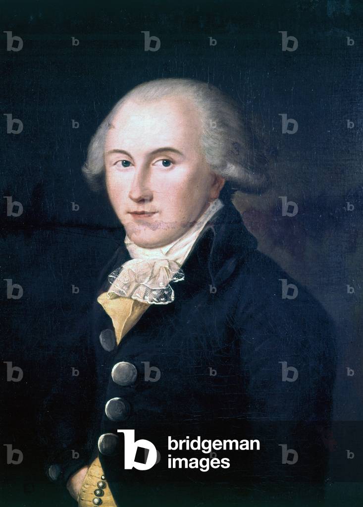 Portrait of Augustin Bon Joseph de Robespierre, Franch School, 18th - 19th Century, oil on canvas