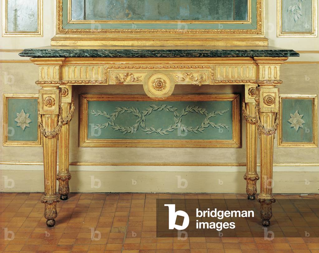 Wall table (tavolo da muro), by piedmontese manifactory, 1780, 18th Century, wood painted