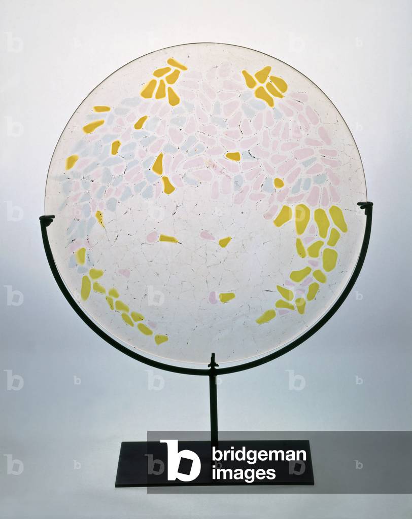 Murrine glass plate Glicine, 1980 (crystal)